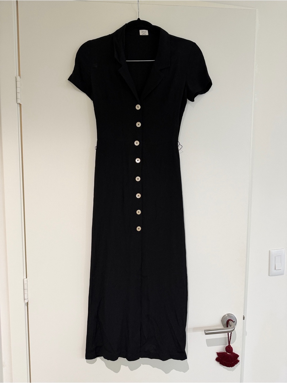Aritzia Wilfred Button-up Japanese crepe shirt dress